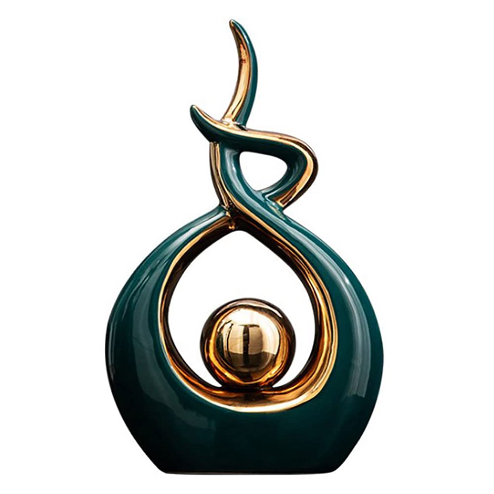 Norrclp Modern Abstract Ceramic Statue - Elegant Home Decor for Dining Room, Living Room & Office Centerpiece | Perfect for Table Decor, Gift Giving & Interior Design