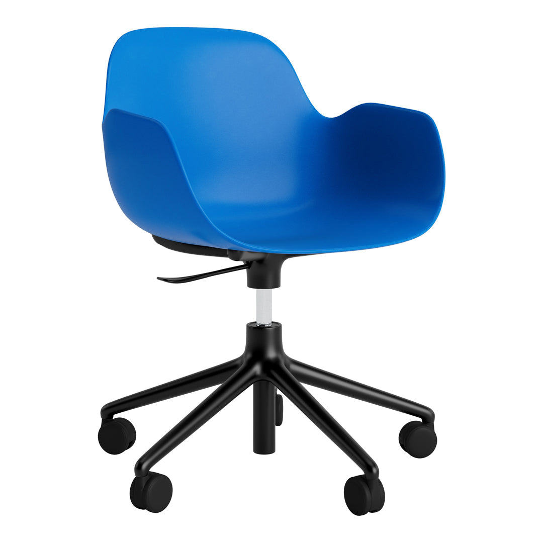 Modern Form Armchair with 5W Swivel Base & Gas Lift Mechanism - Ergonomic Office Chair for Home & Workspace Comfort