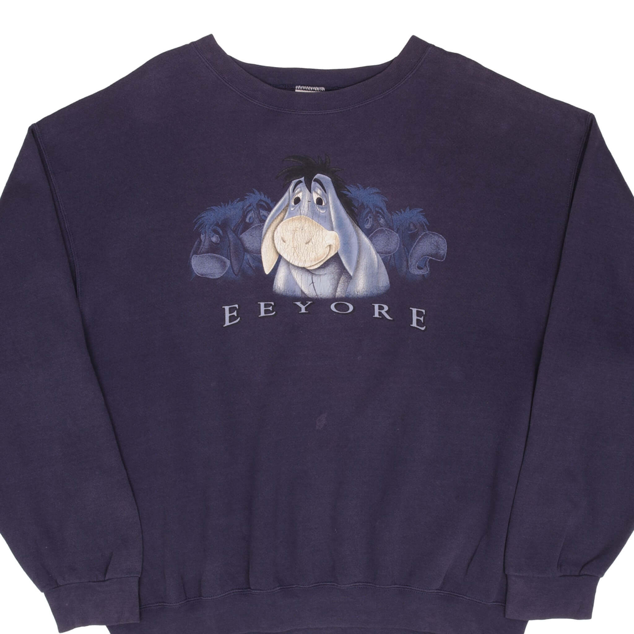 Vintage Disney Eeyore 1990s Sweatshirt - Size 2XL - Made in USA - Soft Cotton Pullover for Casual Wear & Disney Fans Collection