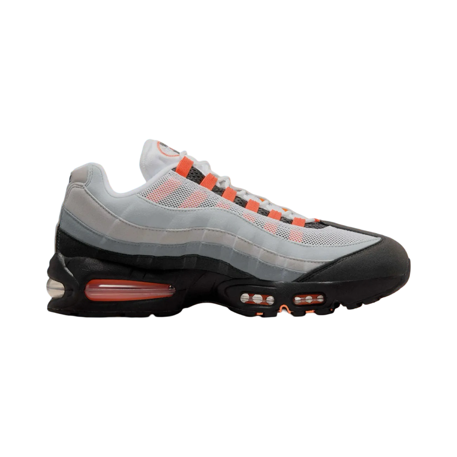 Nike Air Max 95 OG Sneakers - Black & Bright Mandarin Colorway - Men's Running Shoes for Casual Wear & Gym Workouts