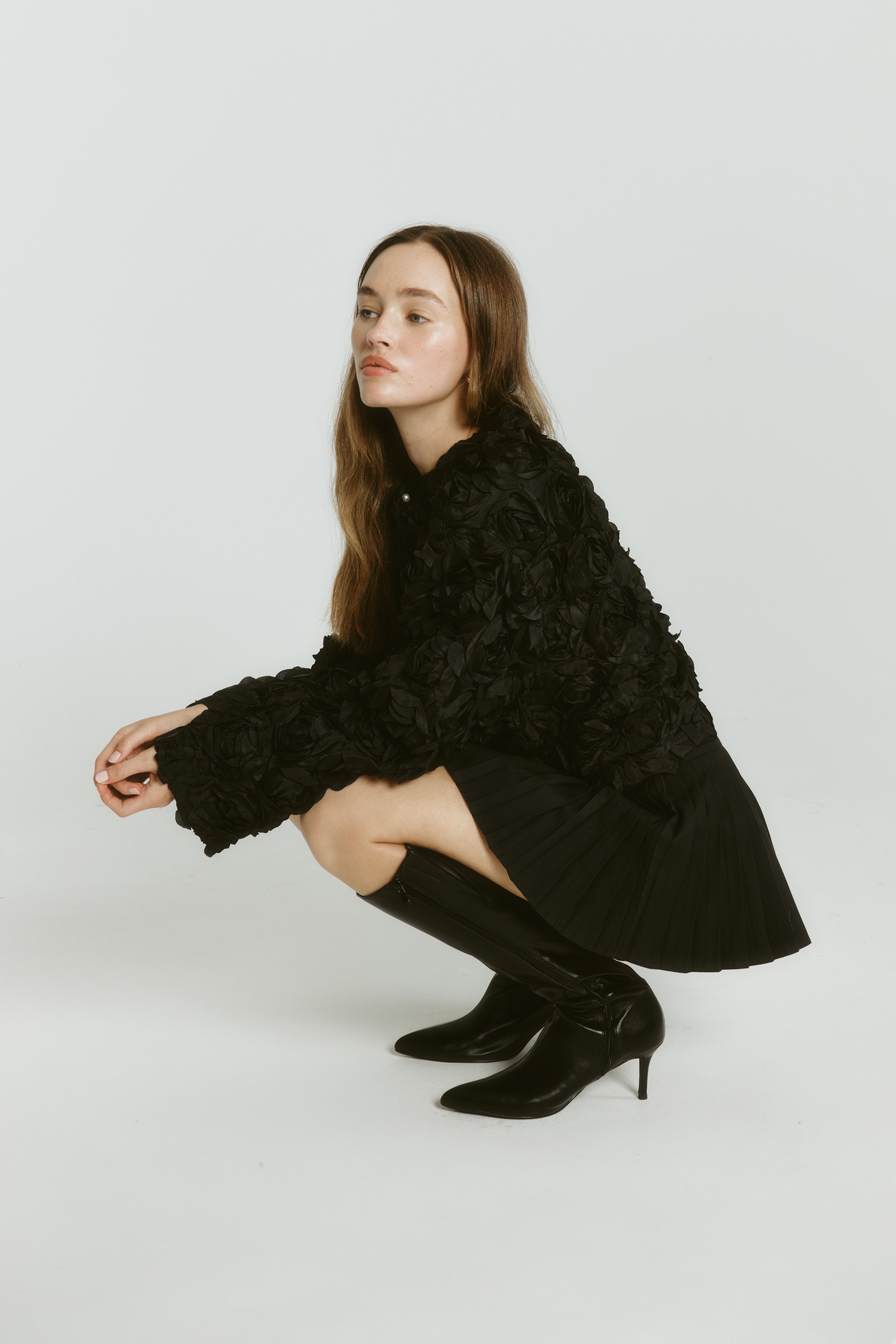 Bessie Women's Black Tall Boots - Stylish Knee-High Winter Boots for Casual Outfits & Outdoor Activities