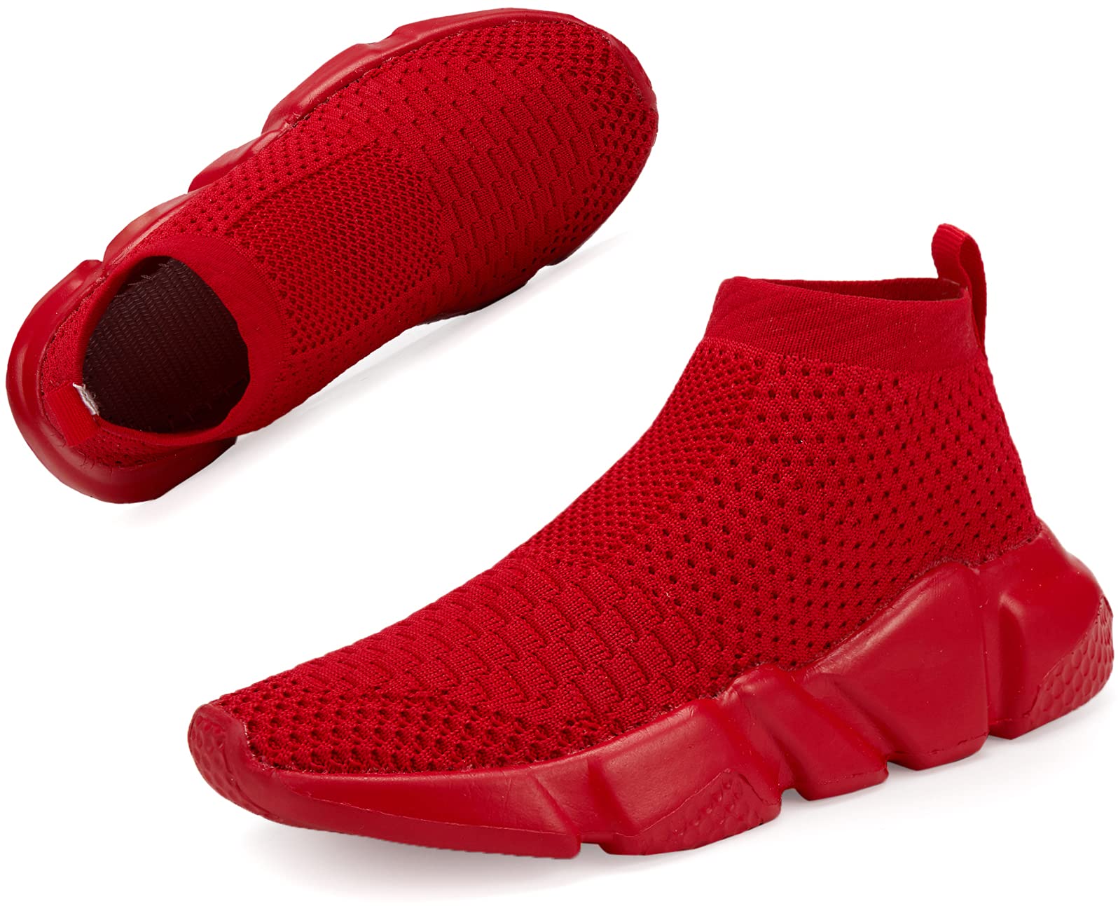 Santiro Boys and Girls Breathable Knit Slip-On Socks Shoes - Comfortable Lightweight Sneakers for Kids, Toddlers, and Infants - Perfect for School, Playground, and Indoor Activities