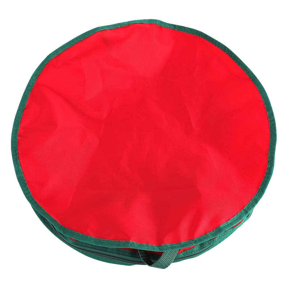 Firlar Christmas Wreath Storage Bag - Clear Window & Dual Zipper Holiday Decor Organizer, Foldable Xmas Garland Container with Handle (15.7 Inch) - Perfect for Storing Wreaths, Garlands & Seasonal Decorations After Holidays