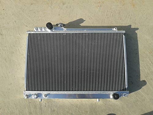 High-Performance Aluminum Radiator with Dual Fans for 1986-1992 Toyota Supra MK3 3.0L Turbo MT - Improved Cooling for Street Racing & Track Days