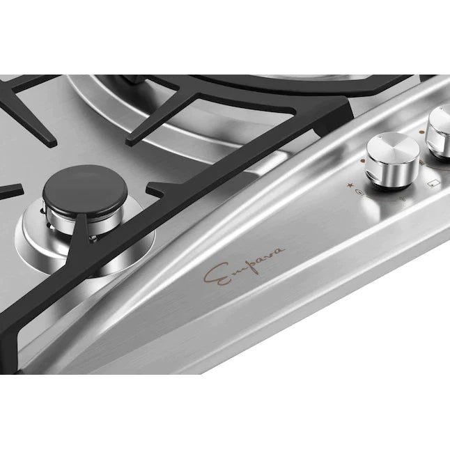 Empava 36 Inch 5 Burner Built-In Gas Cooktop - Stainless Steel (36GC22) | Professional Kitchen Appliance for Home Chefs & Cooking Enthusiasts