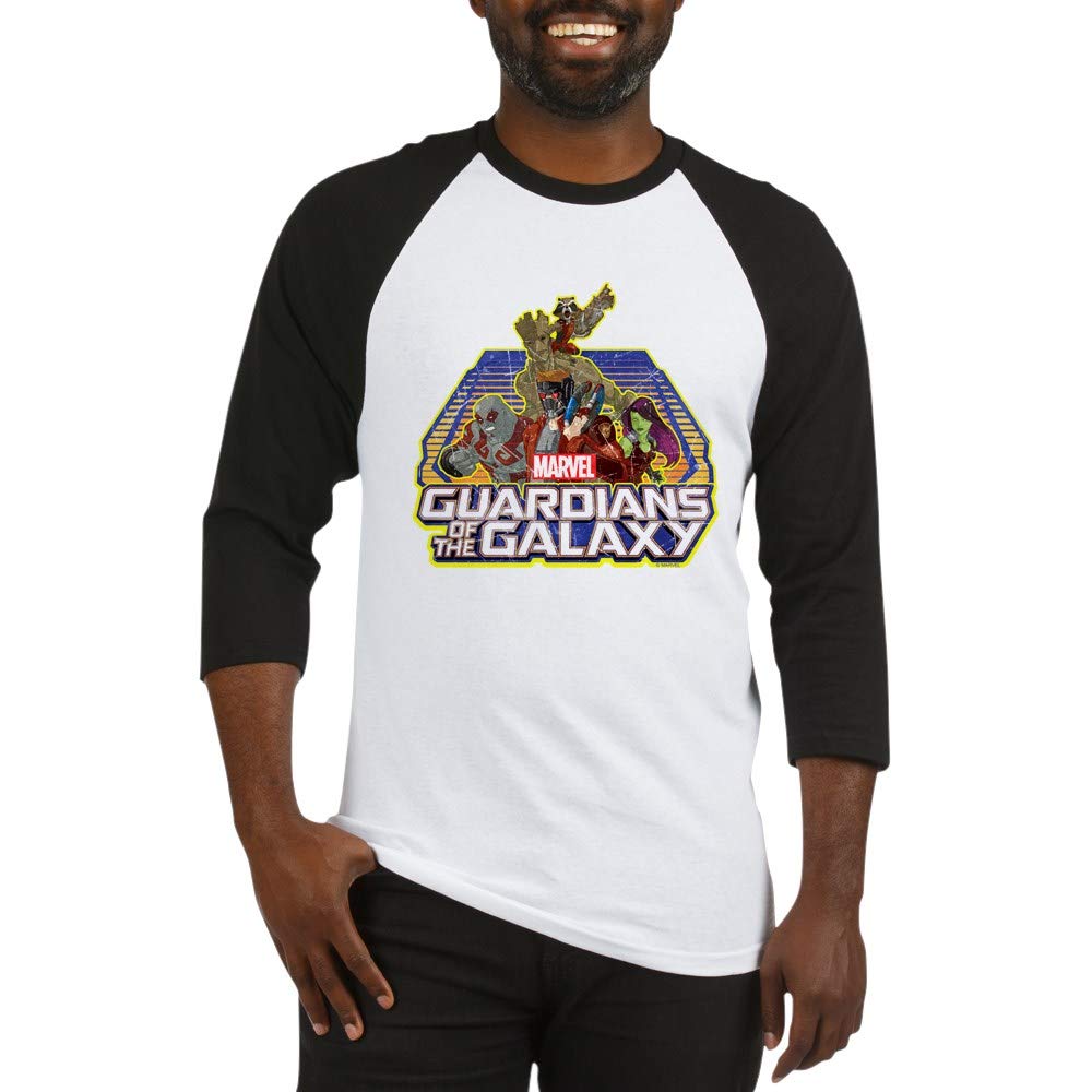 Guardians of the Galaxy Vintage Distressed Baseball Tee - Soft Cotton Graphic T-Shirt for Marvel Fans | Perfect for Cosplay, Comic Con & Casual Wear