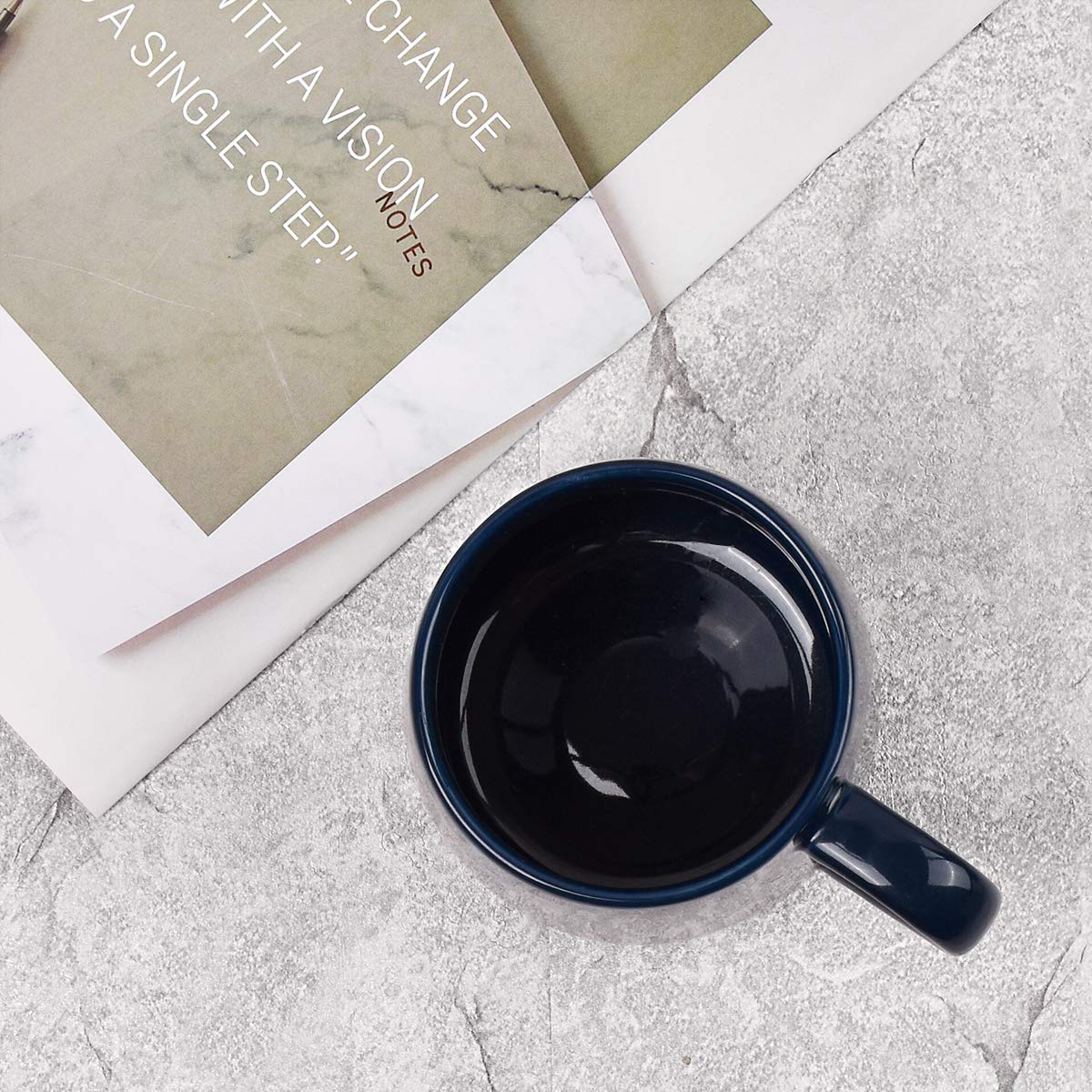 Bosmarlin 18 oz Large Glossy Ceramic Coffee Mug & Tea Cup - Dishwasher & Microwave Safe - Royal Blue - Perfect for Office, Home, or Gift Giving - Enjoy Your Morning Coffee, Afternoon Tea, or Hot Chocolate in Style