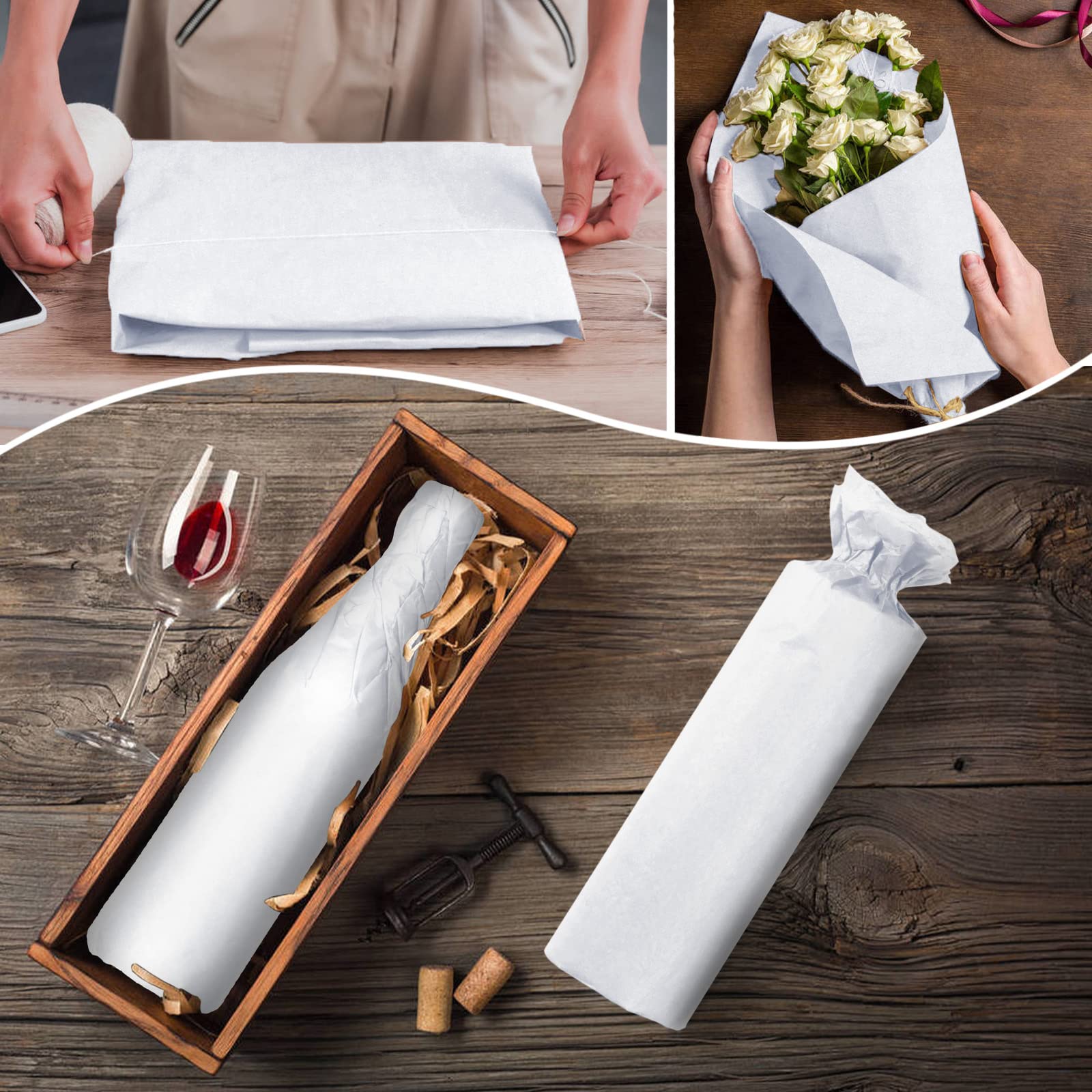 Artdly White Tissue Paper Bulk Pack - 120 Sheets 14x20 Inches for Gift Wrapping, Crafts, Party Decorations | Perfect for Birthday, Wedding, Festival & DIY Projects | Premium Wrapping Tissue for Bags, Gifts & Home Decor