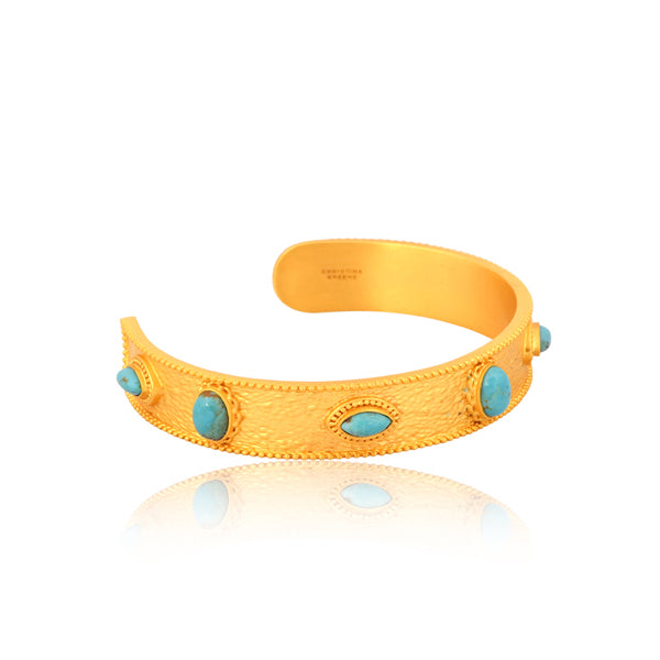 Aphrodite Turquoise Cuff Bracelet - Elegant Boho Jewelry for Women, Perfect for Casual Wear, Parties & Gifts