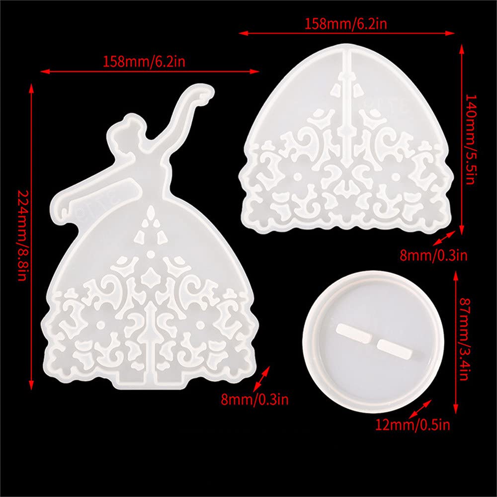 Silicone Jewelry Storage Rack & Resin Casting Mold Set - Dance Girl Jewelry Display Stand, Epoxy Mould Craft Tool for Earrings & Necklaces - Perfect for DIY Jewelry Making, Craft Shows & Home Organization