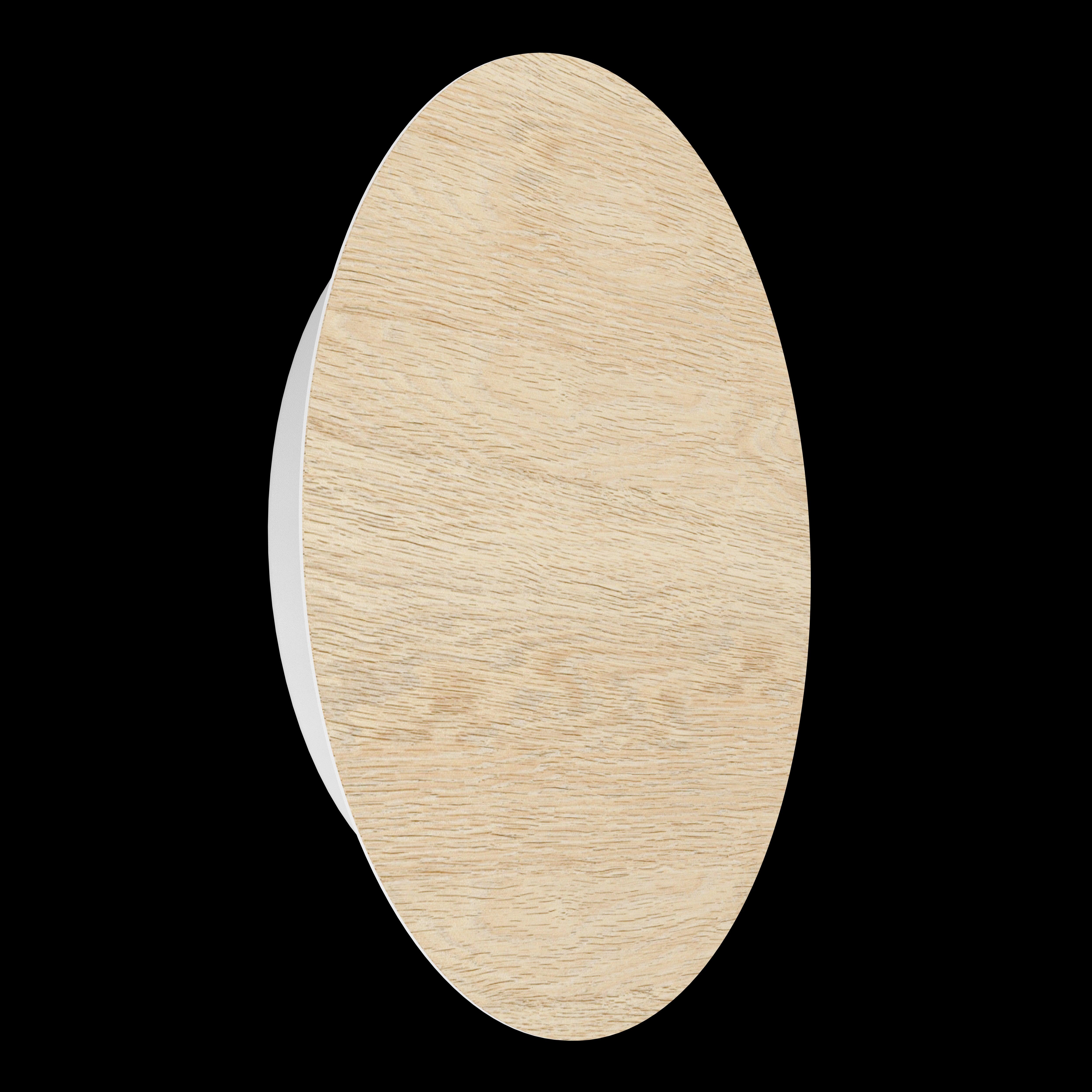 Eglo Alamilo 22cm Circular Wooden LED Wall Light - Modern Indoor Lighting for Living Room, Bedroom, and Hallway
