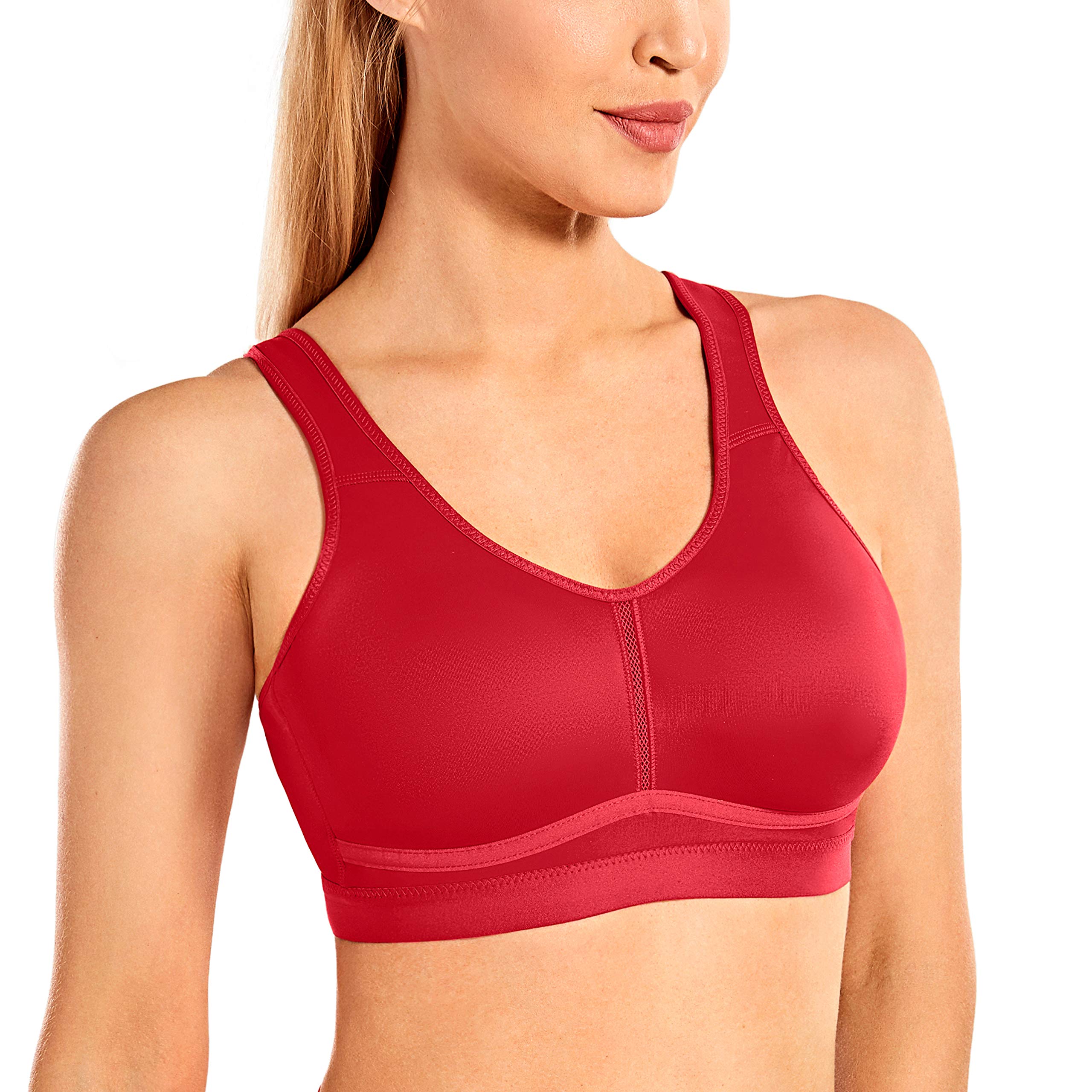 SYROKAN Women's Medium Impact Sports Bra - Lightweight Wireless Workout Top with Comfort Support | Perfect for Yoga, Running & Gym Fitness Activities