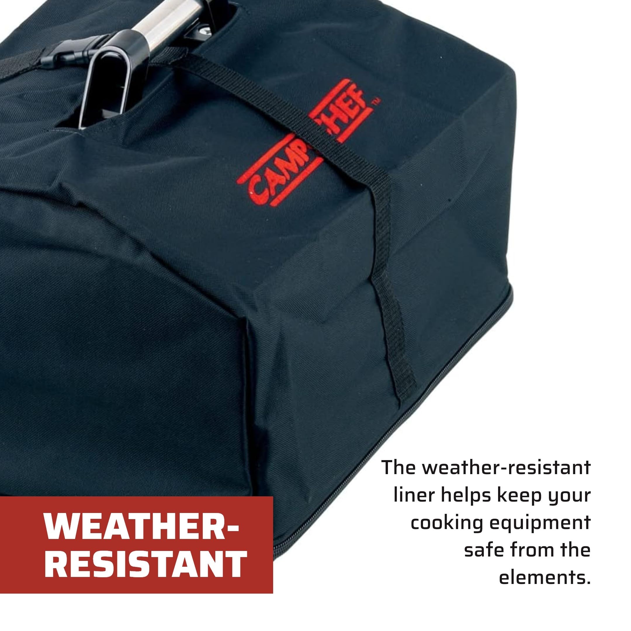 Camp Chef BBQ Grill Box Carry Bag - Durable & Waterproof Storage for Outdoor Cooking & Camping Gear - Perfect for Picnics, Tailgating & Backyard BBQs