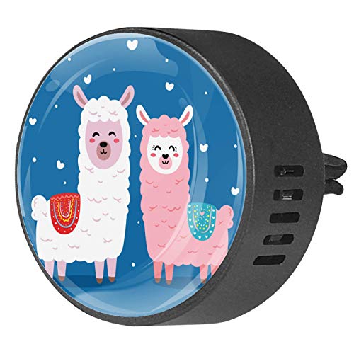 AISSO Cute Alpacas Cartoon Car Air Freshener - Custom Essential Oil Diffuser & Aromatherapy Vent Clip for Car, Office, Home | Perfect for Gifts, Travel & Stress Relief