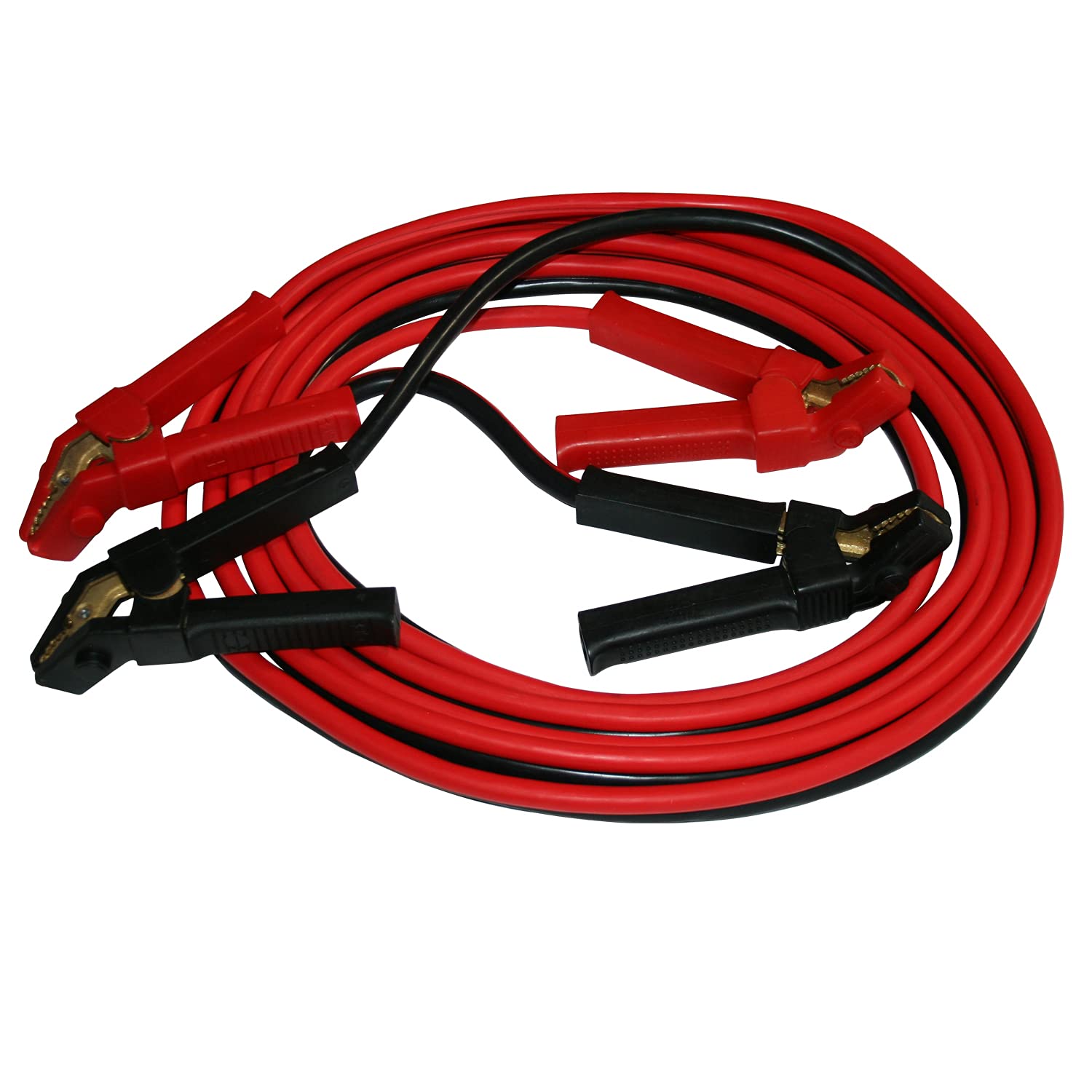 Bulldog Winch 20233 Heavy Duty 2 Gauge 20 Ft Booster Cable Set with HD Clamps - Perfect for Jump Starting Cars, Trucks, and Boats in Emergencies