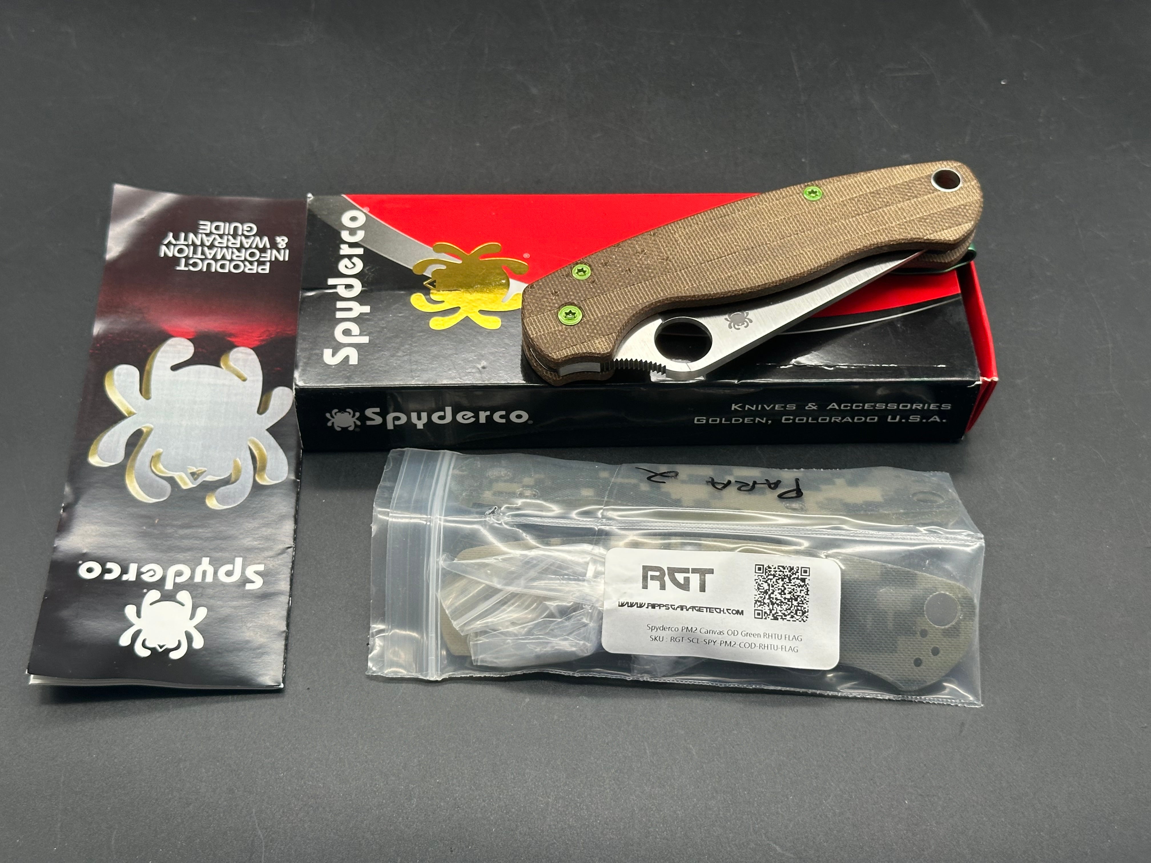 Spyderco Paramilitary 2 Folding Knife with Premium Micarta Handle & S30V Steel Blade - EDC, Outdoor Survival, Camping, Hunting Gear