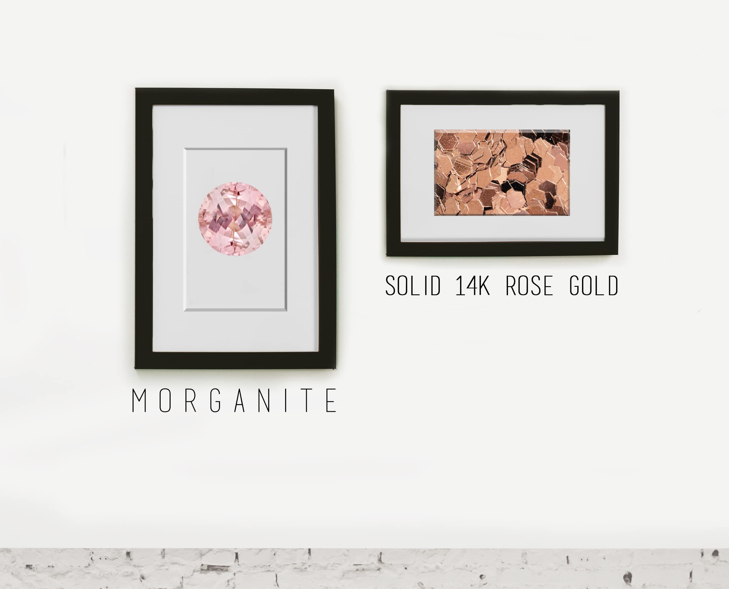Morganite Butterfly Pendant Necklace - Dainty Gold Layering Charm Necklace - Alternative October Birthstone Jewelry - Minimalist & Tiny Necklace for Everyday Wear, Gift Giving & Special Occasions