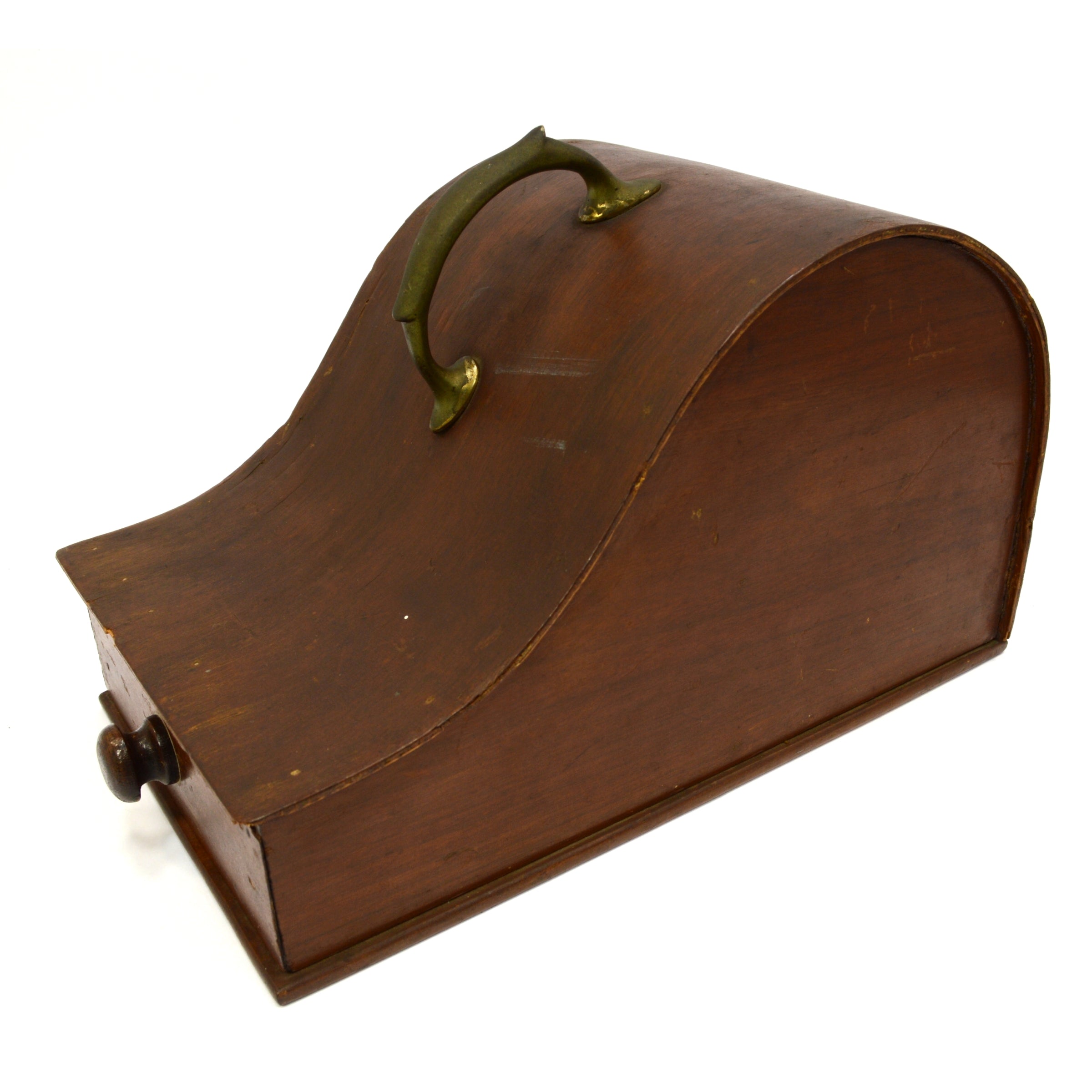 Antique Fraternal Ballot Box - Wood & Brass Secret Voting Box for Freemasons with Curved Top - Perfect for Masonic Lodge Meetings & Historical Collectibles