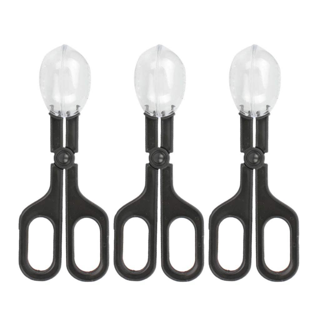 POPETPOP 3-Pack Reptile Feeding Tongs & Cleaning Tools Set - Stainless Steel Lizard Beetle Insect Catcher Clamp with Poop Scooper for Tortoise, Frog, Spider, Tarantula - Perfect for Terrarium Maintenance & Pet Feeding