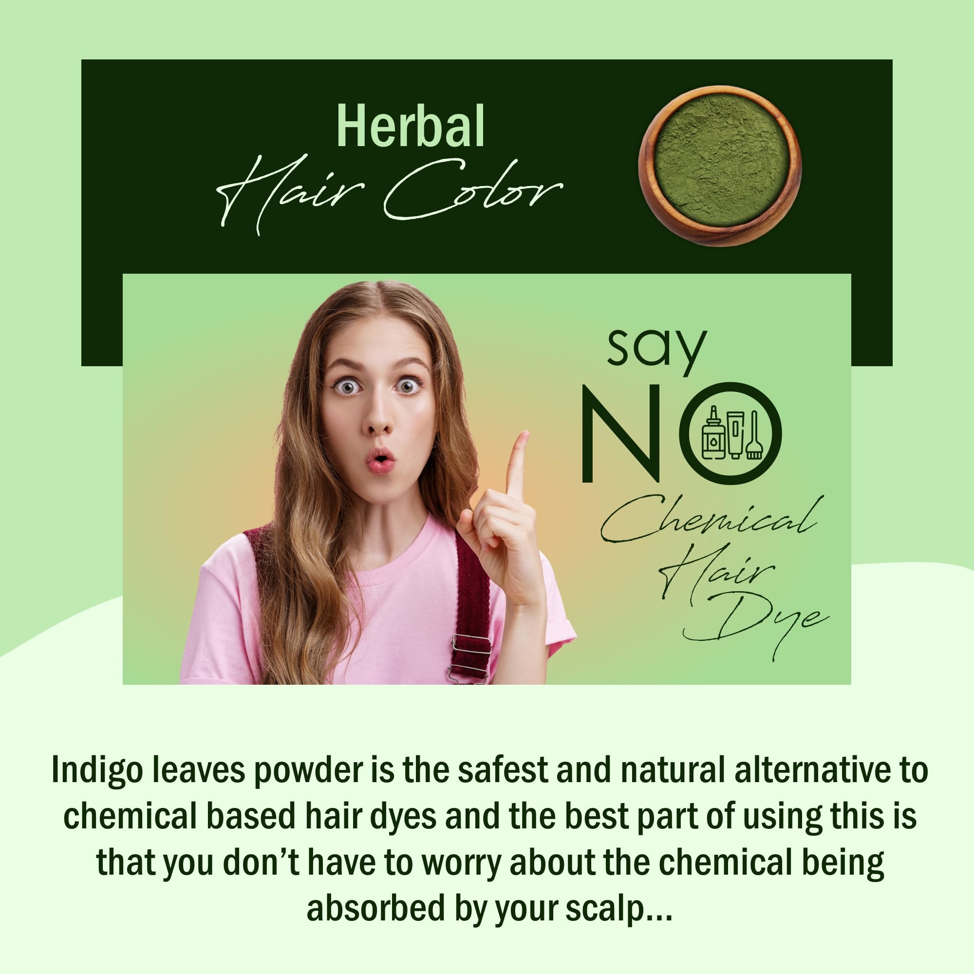 Organic Indigo Powder & Hibiscus Powder for Hair Growth & Color – 500g Ayurvedic Herbal Treatment | Natural Hair Volume Booster & Facial Care | Perfect for DIY Hair Dye & Natural Beauty Routines