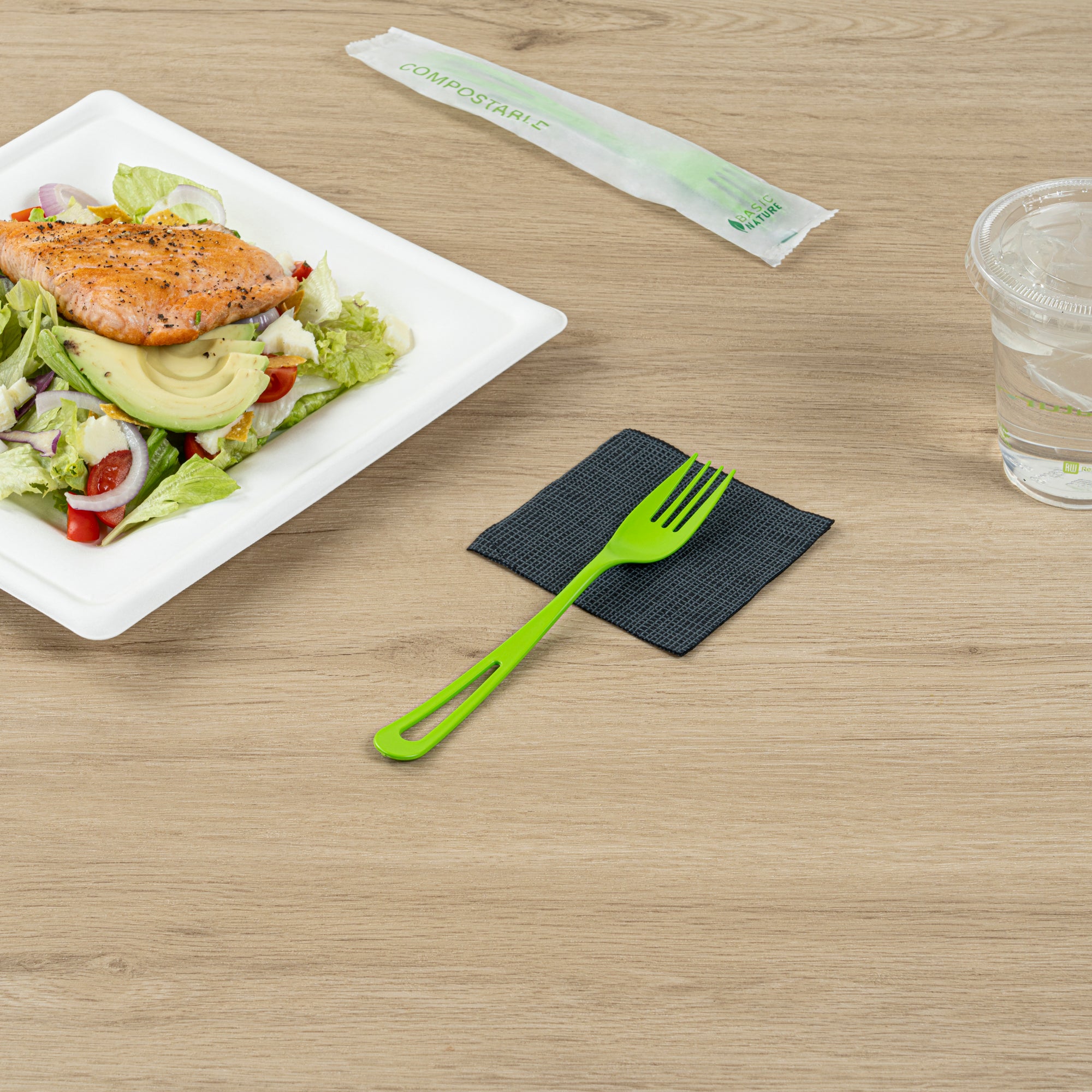 Eco-Friendly Compostable CPLA Plastic Forks - 250 Count Box, Heat Resistant & Biodegradable Cutlery for Parties, Picnics, and Outdoor Events