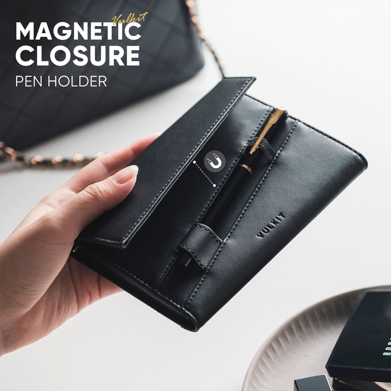 VPW105 RFID Blocking Leather Passport Holder Wallet with Lanyard - Secure Travel Essentials for Airports, Hotels & International Trips