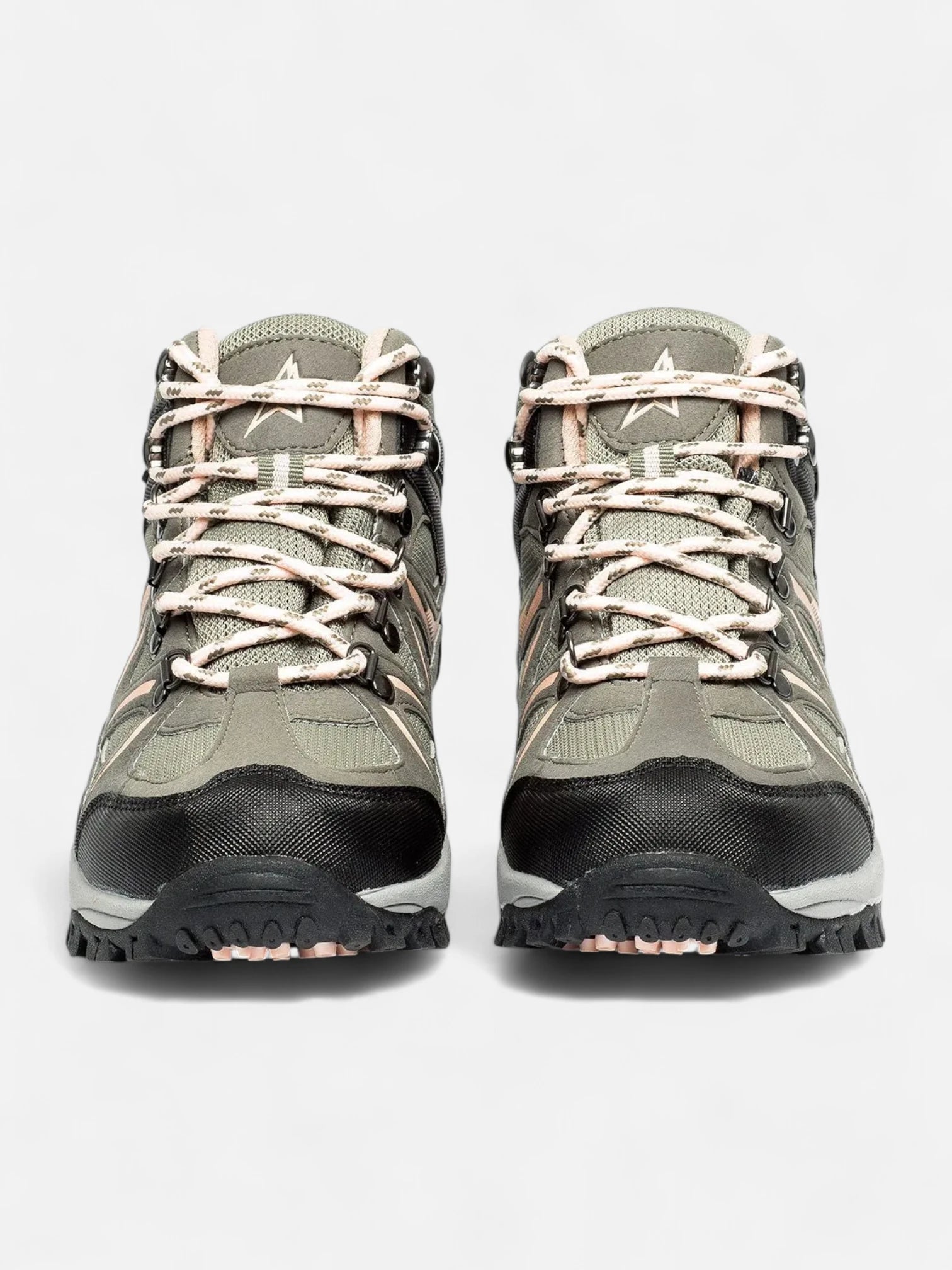 Waterproof Alaska Jade Hiking Boots for Women - Olive & Pink - Perfect for Outdoor Adventures, Trekking & Camping