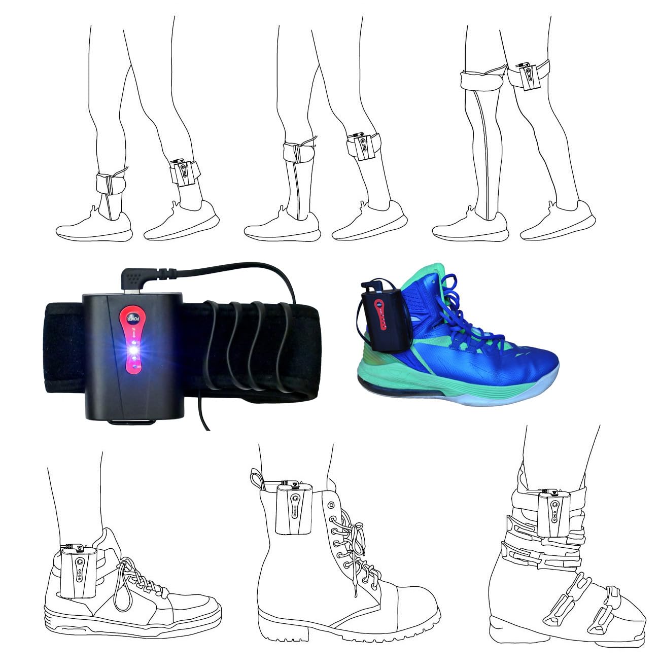 HIWARM Rechargeable Electric Heated Insoles with Far Infrared Technology - 4 Temperature Settings for Men & Women - Warm Shoe Inserts for Skiing, Hiking, Camping & Winter Outdoor Activities