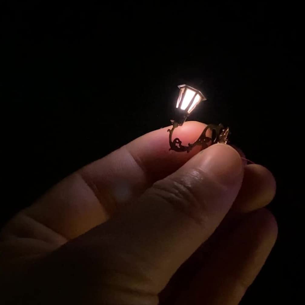 Yardwe 15pcs Mini LED Wall Lights for Dollhouse - Black Miniature Lighting for Model Houses, DIY Sand Table & Room Decor - Perfect for Dollhouse Accessories, Miniature Scenes and Tabletop Displays