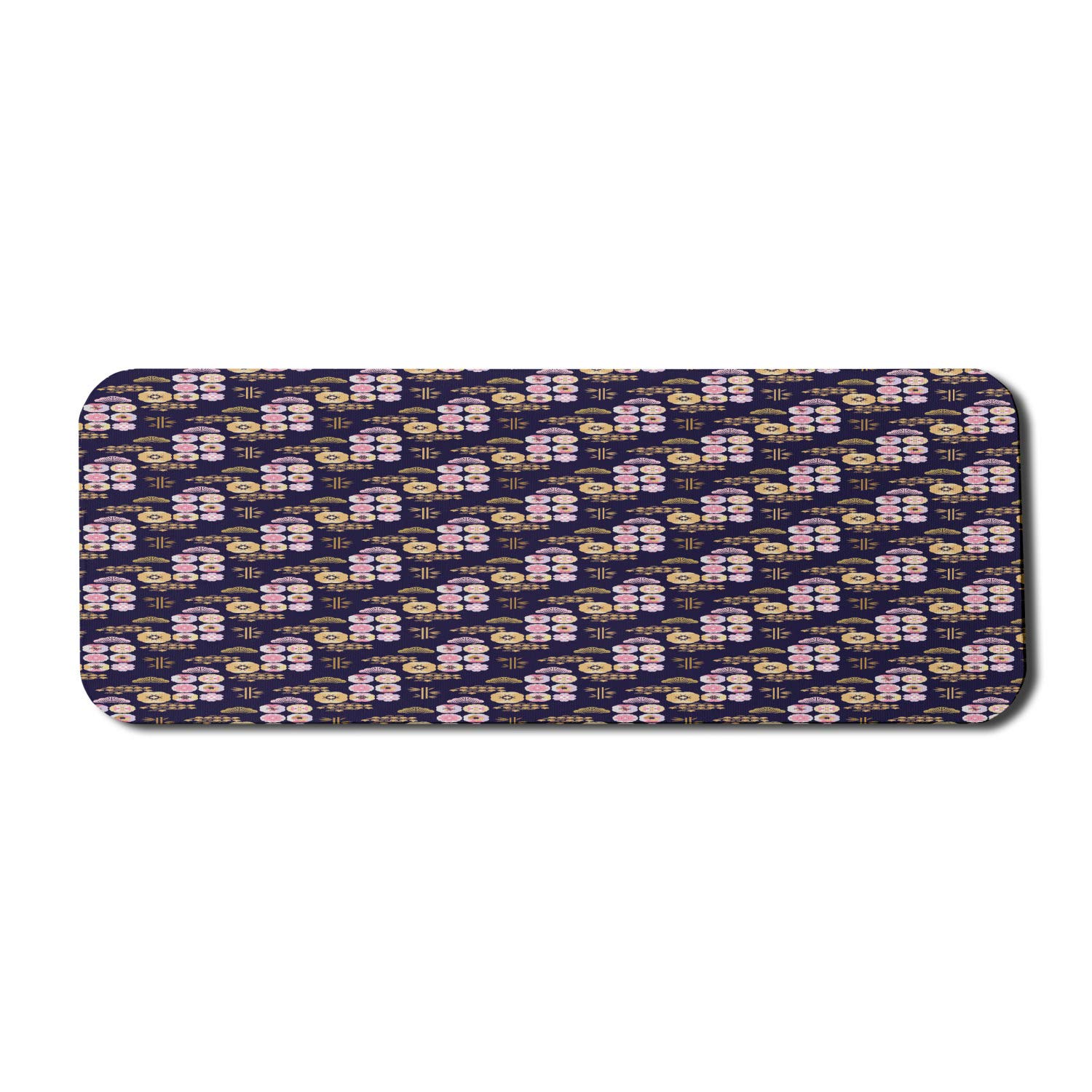 Ambesonne Japanese Sakura Flowers & Waves Mouse Pad - Non-Slip Rubber Gaming Mousepad (31