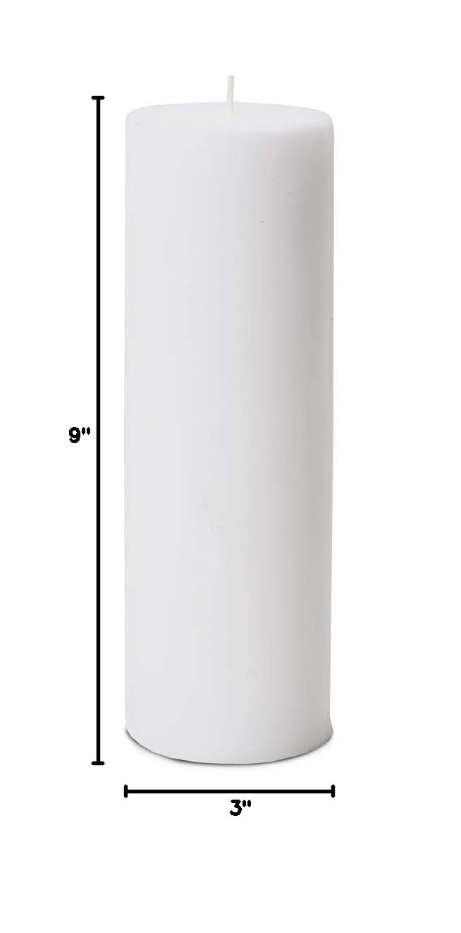 Serene Spaces Living Set of 12 White Pillar Candles - 3
