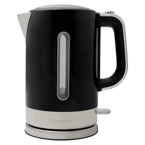 Westinghouse WHKE05V2K 1.7L Stainless Steel Electric Kettle - Fast Boiling, Auto Shut-Off & Boil-Dry Protection - Perfect for Home, Office or Dorm Room - Black
