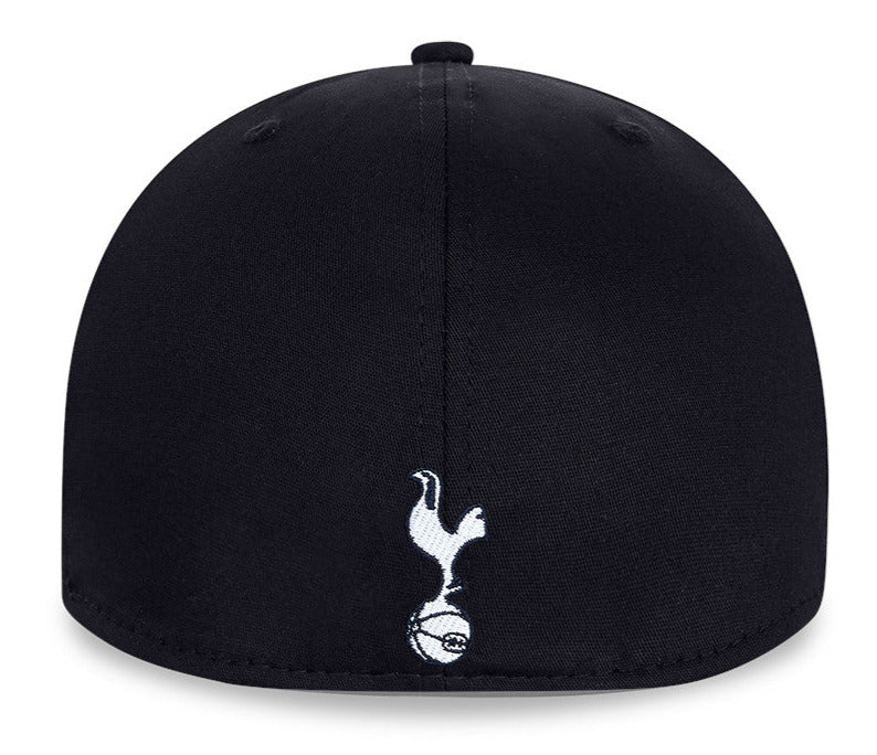Tottenham Hotspur New Era 39Thirty Stretch Fit Baseball Cap - Navy Blue Wordmark Line Print for Men & Women | Perfect for Football Fans, Sports Events & Casual Wear