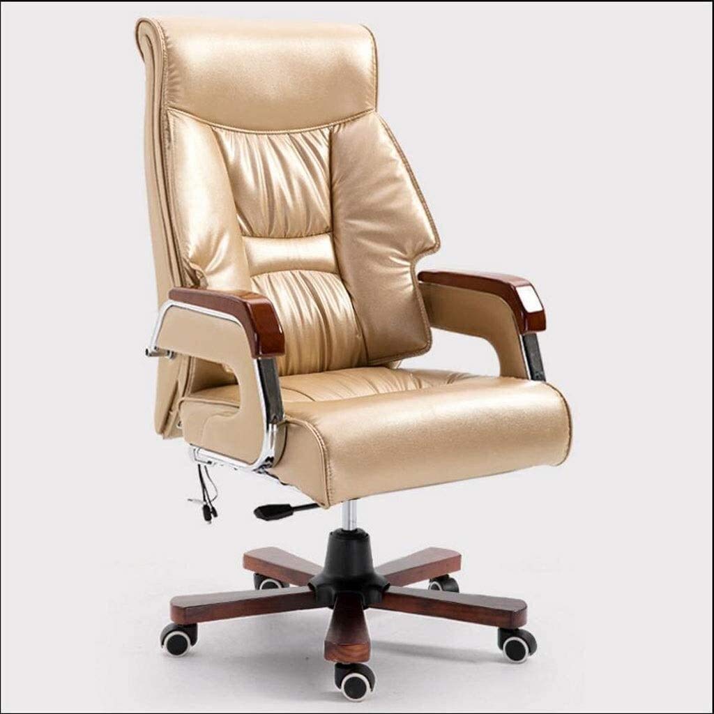 Ergonomic Executive Office Chair with Adjustable Swivel, Armrests & Lumbar Support - Reclining High Back Desk Chair for Home Office, Boss Chair, Study & Gaming