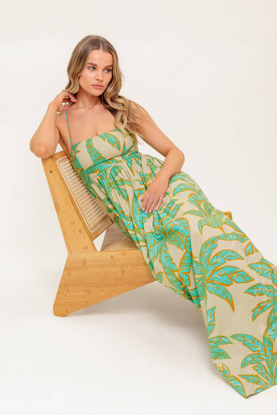 Augustine Tropical Maxi Dress - Flowy Summer Beach Dress for Women | Perfect for Vacations, Pool Parties & Boho Outfits