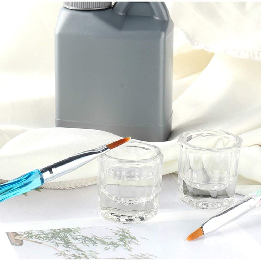 **Nail Art Dappen Dish - Clear Glass Monomer Liquid Bowl & Powder Holder for Acrylic Nails (Pack of 1) - Perfect for Salon, DIY Manicures & Professional Nail Artists**
