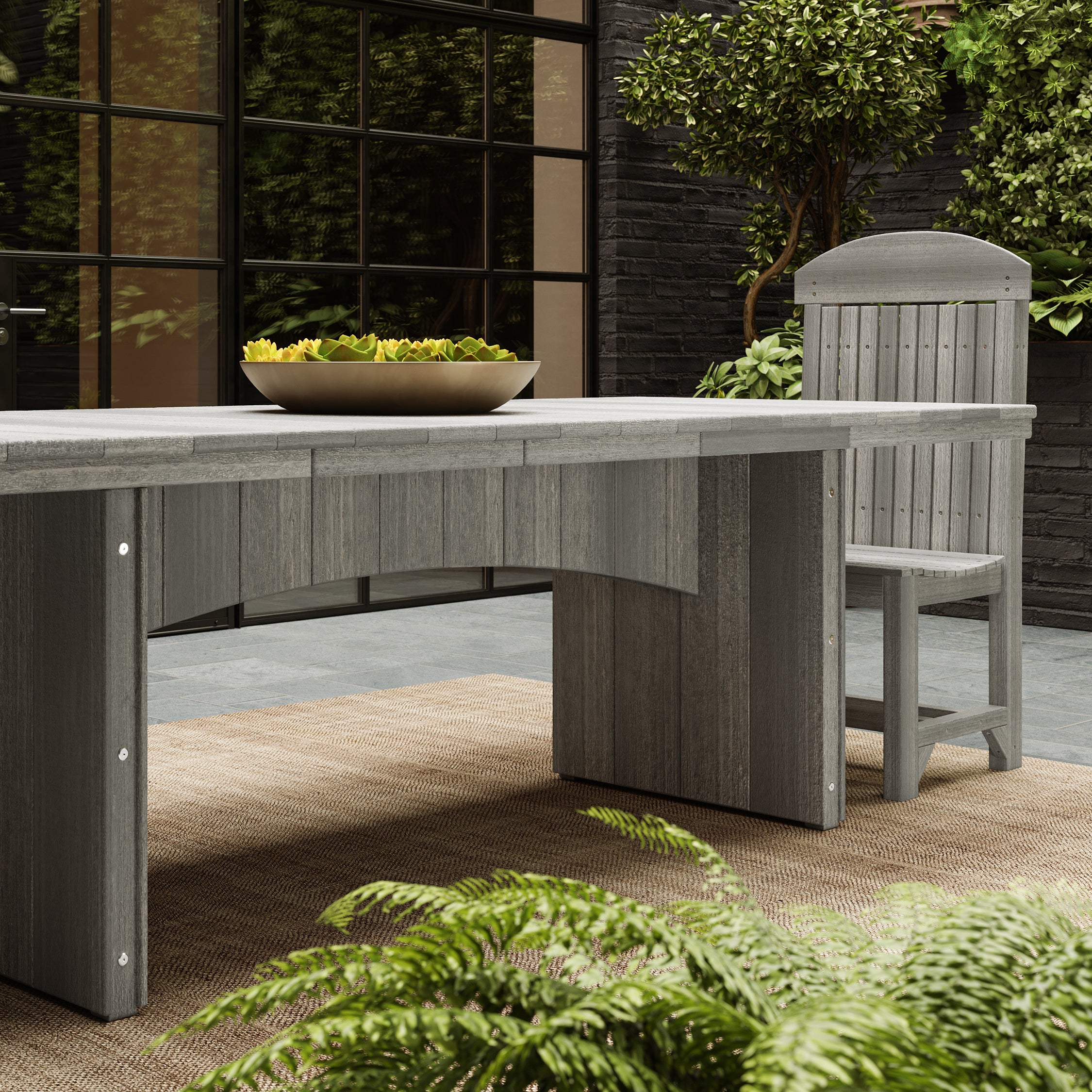 LuxCraft 36x96 Inch Rectangular Bar Height Dining Table - Modern Urban Style Counter Height Table for Kitchen, Restaurant & Outdoor Patio Use