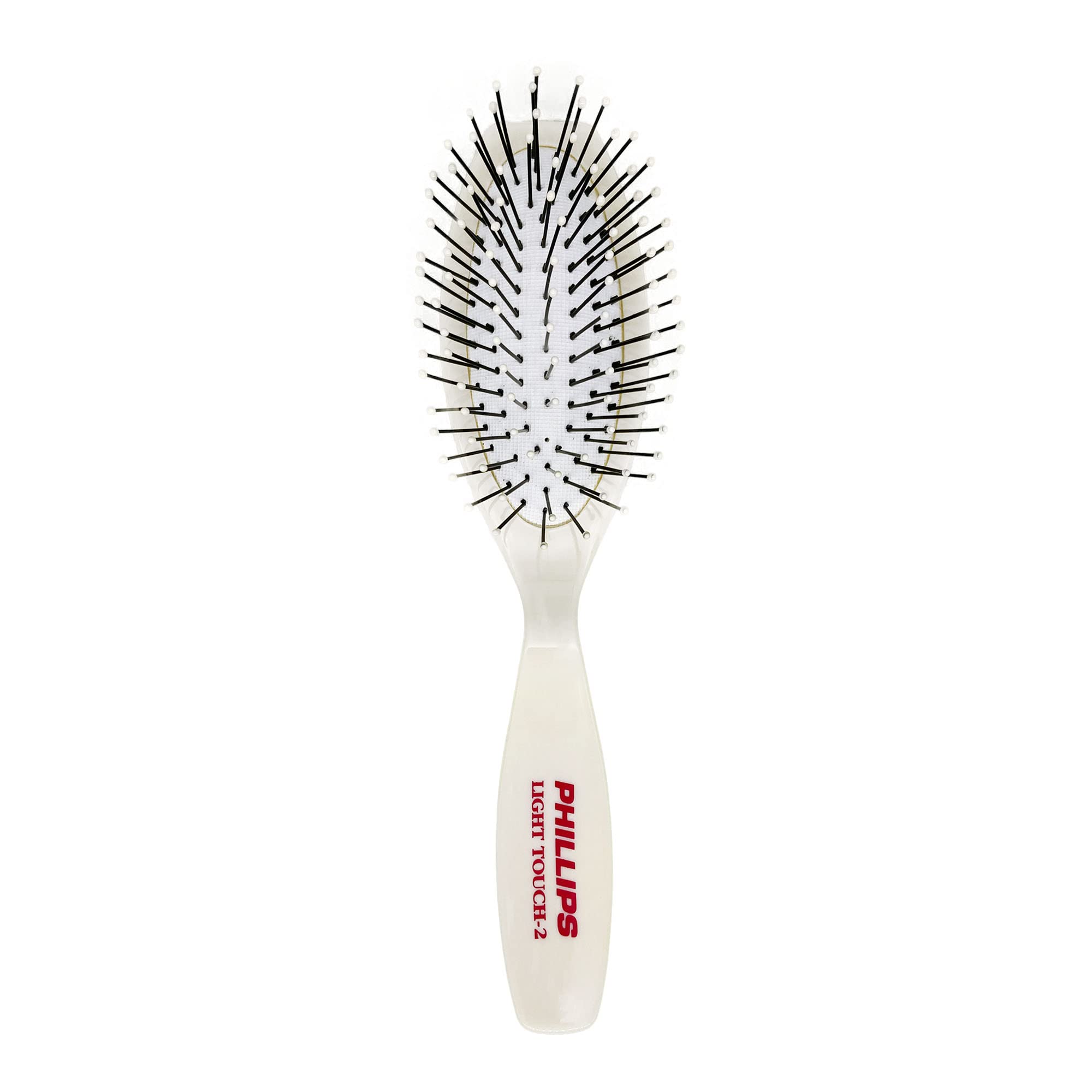 Phillips Brush Light Touch 2 Oval Cushioned Hair Brush - Compact Purse Size for Travel & On-the-Go Styling - Perfect for Smoothing Hair & Reducing Frizz at Home, Office or Gym
