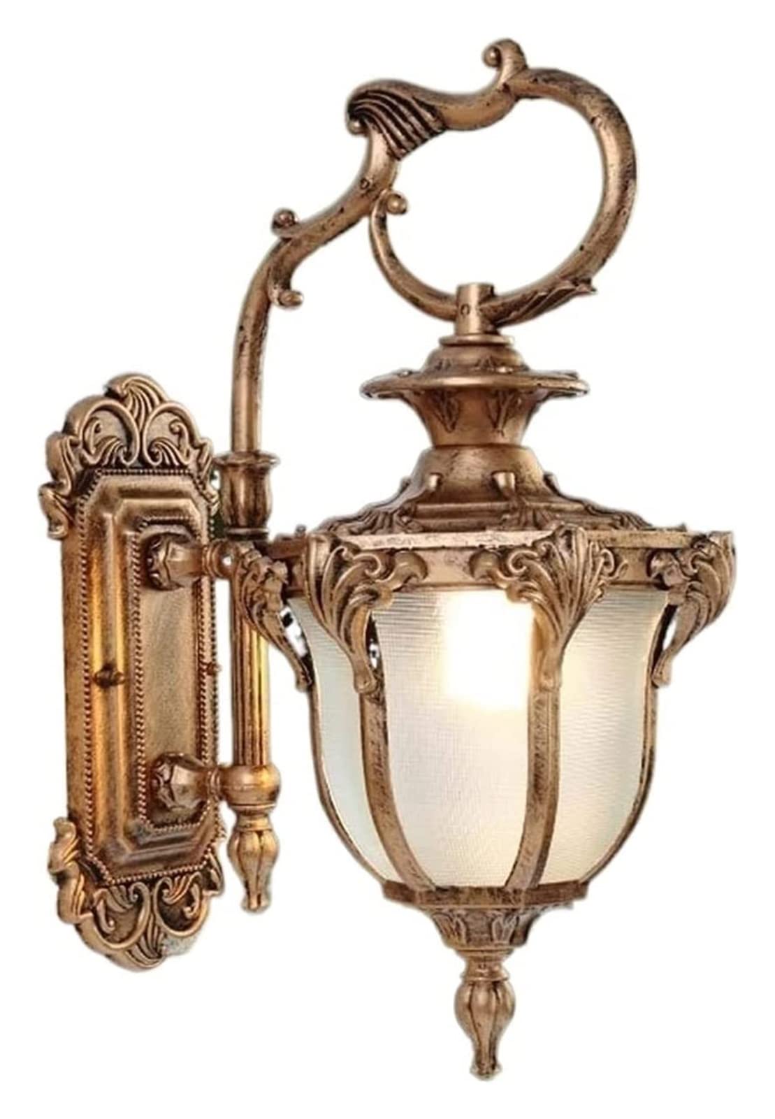 Vintage Industrial Outdoor Wall Lantern - Antique Aluminum Porch Light with Rainproof Glass for Garden, Pathway, and Home Decor - Perfect for Porch Lighting, Backyard Pathway Illumination, and Exterior Wall Decoration
