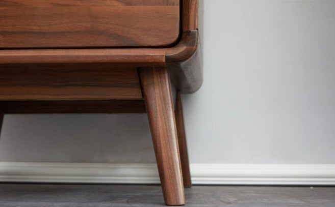 Solid Black Walnut Wood Side Cabinet - Rustic Nightstand, Entryway Storage, or Bathroom Organizer - Handcrafted for Home & Office Decor