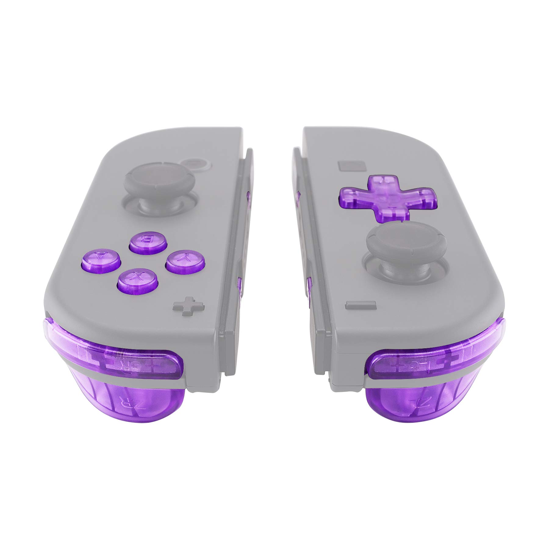 eXtremeRate Replacement Buttons for Nintendo Switch/OLED Controller, Interchangeable Trigger L R ZL ZR SR SL & ABXY Buttons, Atomic Purple D-Pad (No Joy-Con) - Gaming Accessories for Enhanced Customization & Comfort