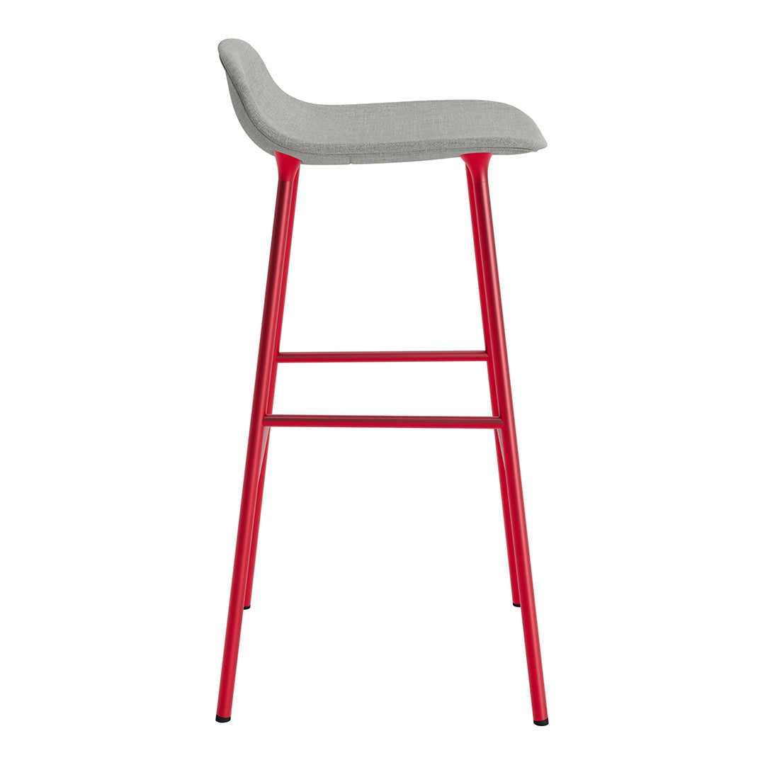 Modern Form Bar Stool with Sturdy Metal Legs & Comfortable Upholstered Seat - Perfect for Kitchen Islands, Home Bars & Commercial Use