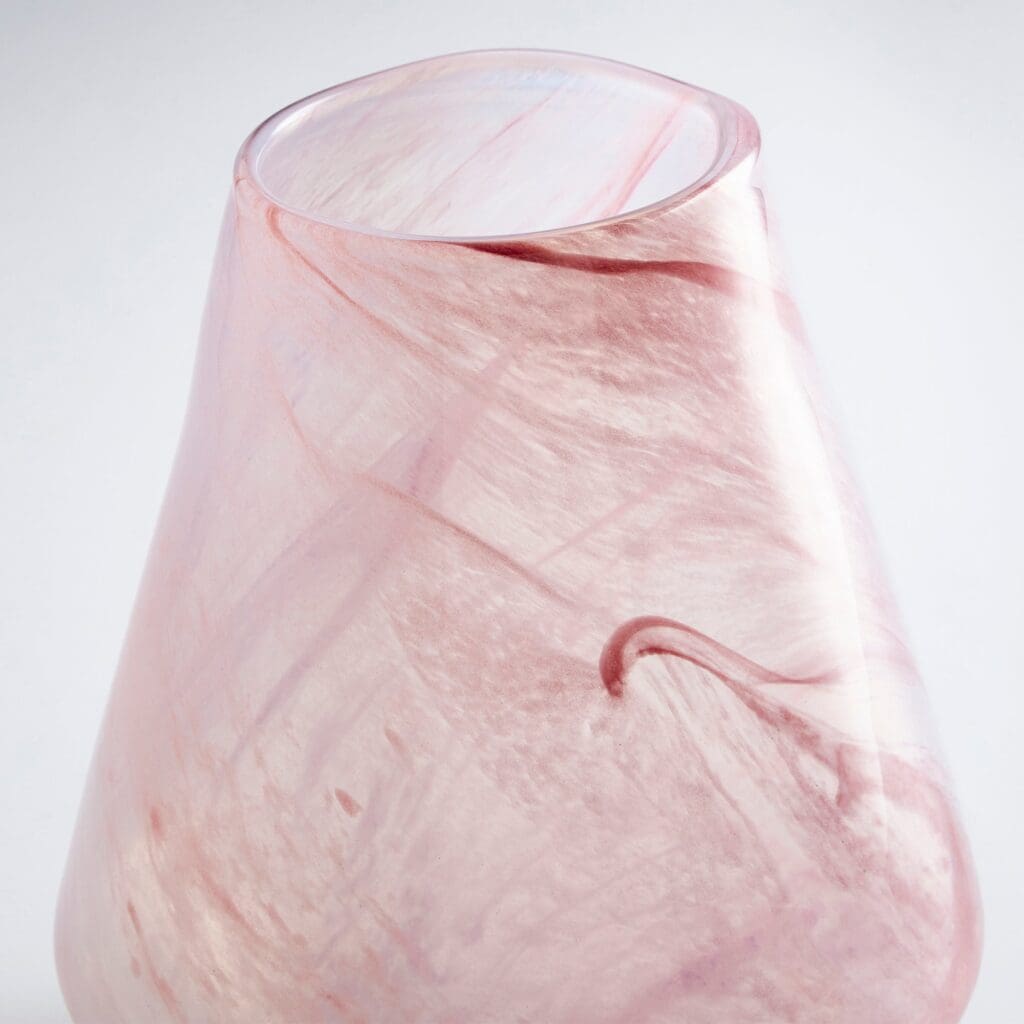 Cyan Design 09981 Atria Vase - Pink Medium Size Home Decor, Modern Ceramic Flower Vase for Living Room, Dining Table, Wedding Centerpiece, Office Desk Decor