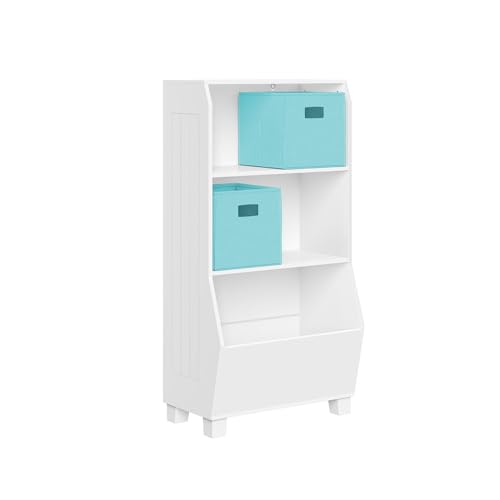 White With 2 Aqua Bins