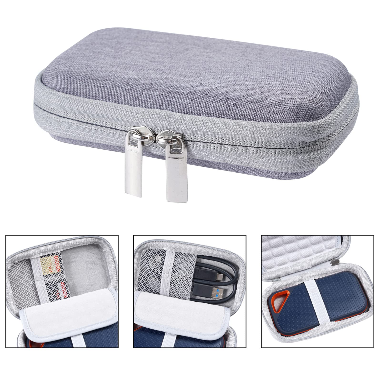 Mumuve EVA Hard Carrying Case for SSD & Hard Drives - Shockproof Protective Storage Box with Adjustable Strap for E81, Portable External Hard Drive Case - Perfect for Travel, Office & Data Backup Protection