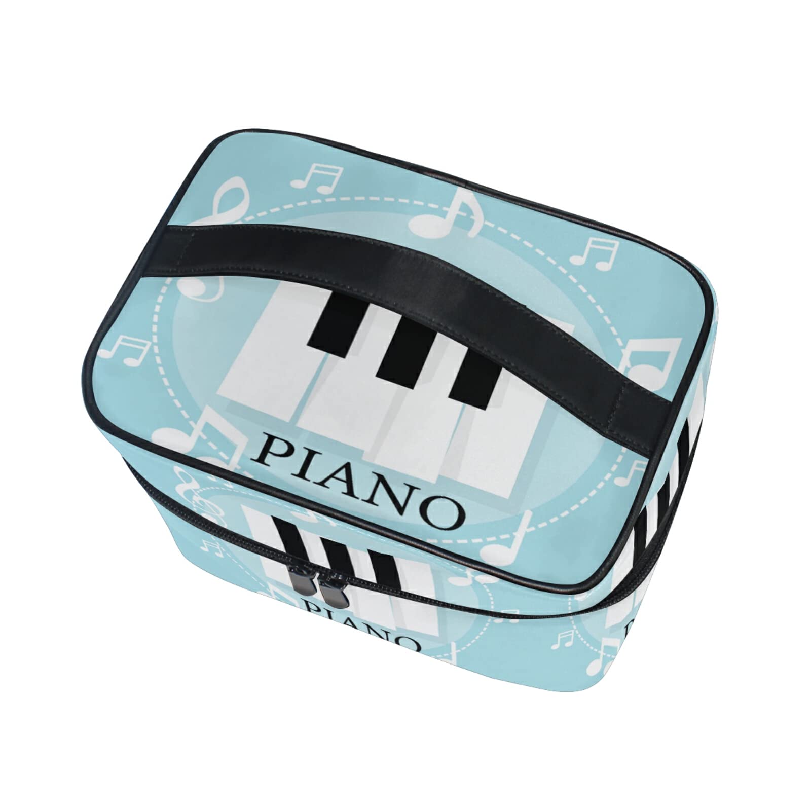 Stylish Piano Keyboard Makeup Bag for Women - Waterproof Cosmetic & Toiletry Travel Organizer - Perfect for Travel, Gym, and Daily Use