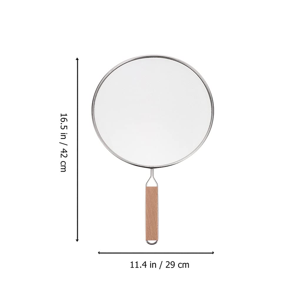 Kichvoe 1pc Fine Mesh Stainless Steel Oil Splatter Screen - Safe Cooking Lid for Iron Skillet & Frying Pan - Grease & Hot Oil Barrier - Perfect for Frying, Cooking, Baking & Kitchen Safety Protection