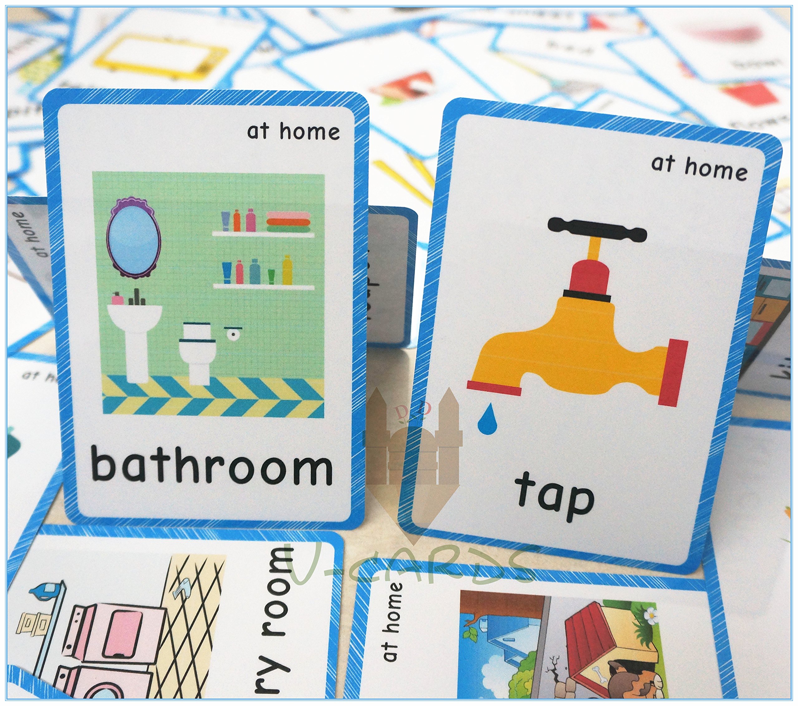 63 Pcs Preschool Educational Flashcards - English Vocabulary Learning Cards for Kids, Pocket-Sized Word Picture Flashcards (12x9cm) - Perfect for Homeschooling, Classroom & Early Childhood Education