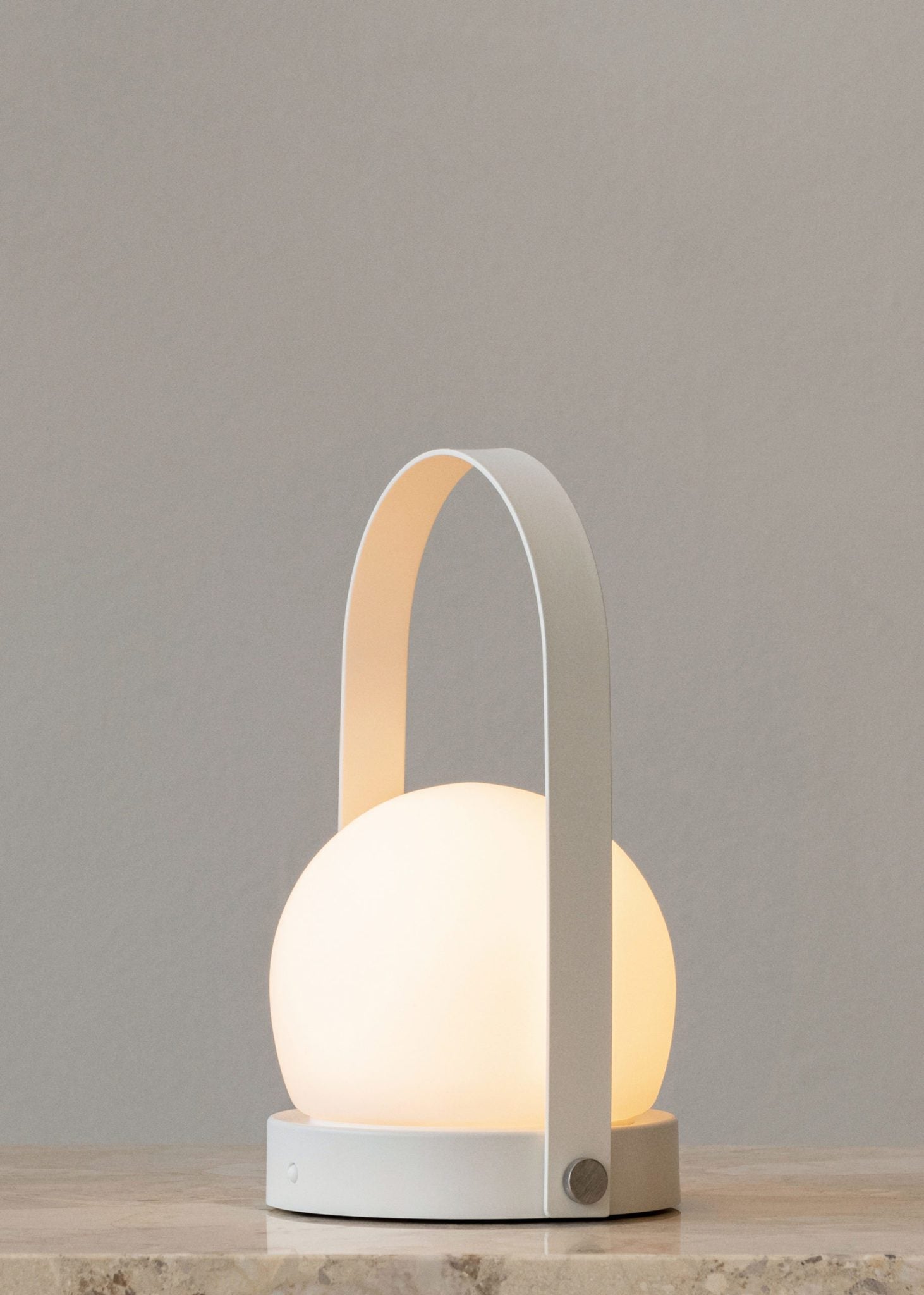 AUDO CPH Carrie Portable Rechargeable LED Table Lamp - Modern White Desk Light for Home Office, Bedroom, Dorm & Nightstand Use