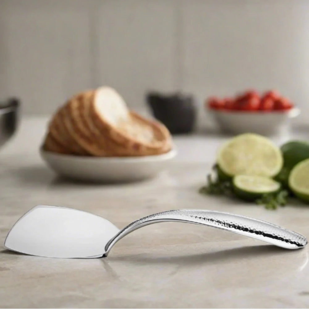 Cuisinox 14-Inch Stainless Steel Hammered Finish Turner Spatula - Perfect for Flipping Pancakes, Burgers & Eggs in Professional & Home Kitchens